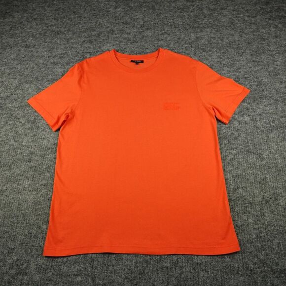 Other - Ron Dorff T-Shirt Mens Large Orange "Discipline" Embossed Organic Cotton Casual-